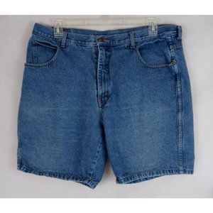 Vintage Midwest Traders Medium Wash Distressed Jean Shorts Size 40 Inseam 8"